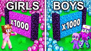 BOYS vs GIRLS Multiplicator in Minecraft...