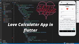 Valentine day special | Love Calculator App | Flutter project | with code screenshot 2