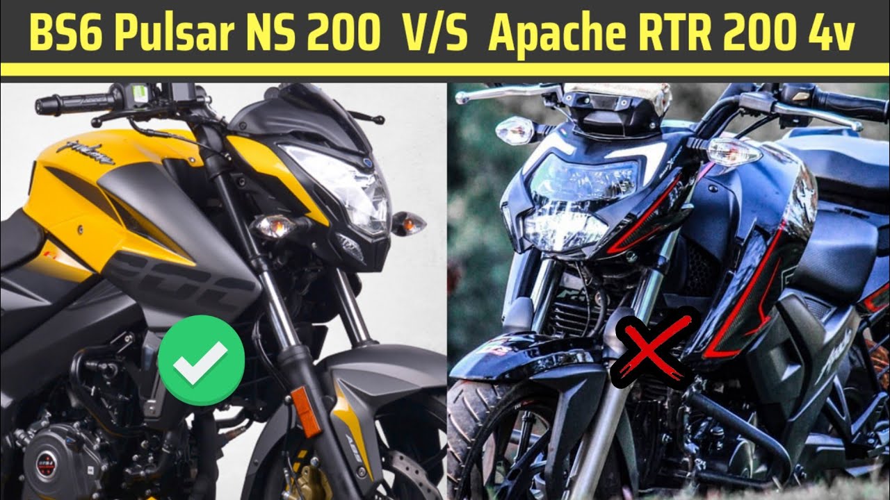 2020 Bajaj Pulsar NS 200 BS6 vs TVS Apache RTR 200 4v BS6