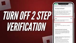 How To Turn Off 2 Step Verification On Roblox in SECONDS!
