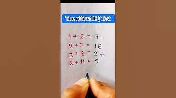 The official IQ test 😎|#shorts #iq #maths #test