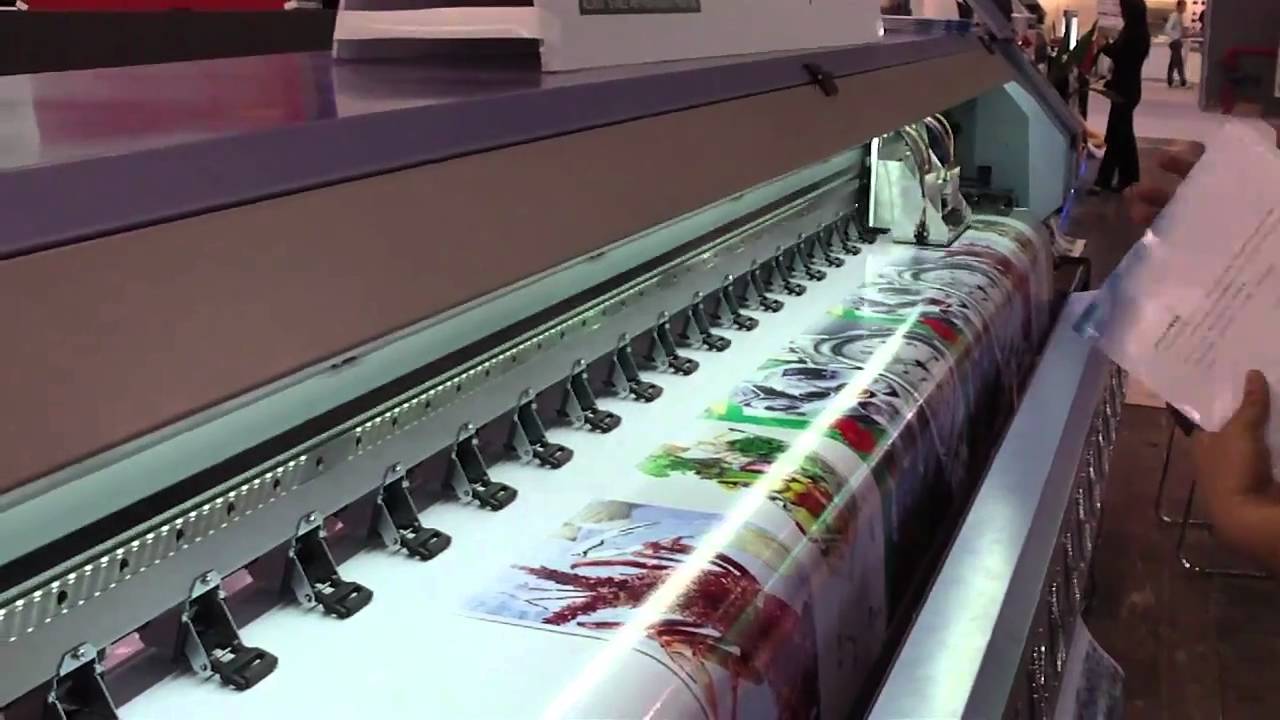 Eco-Solvent Printer Series 3.2M - YouTube