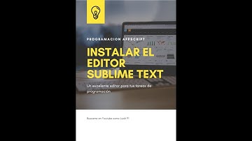 Curso AppScript - Editor de texto Sublime text