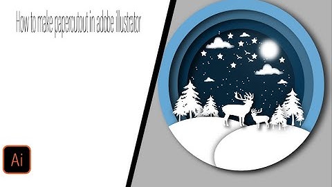 HOW TO CREATE A WINTER PAPER CUTOUT EFFECT ILLUSTRATION #vidiq | #viralvideo