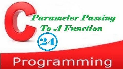 C programming video tutorial - passing arguments to function