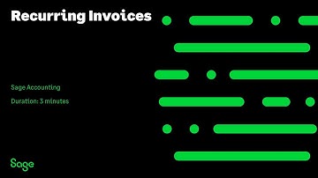 Sage Accounting: Recurring Invoices