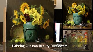 30 minute sneak peak into Painting Autumn Beauty Sunflowers with Elizabeth Robbins