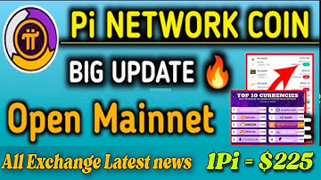 Boom 💥 | Pi Coin Big Update about open Mainnet & all Exchange Latest news😱🤯 | 1pi = $225 🤑🎉 #bitcoin