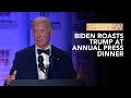 Biden roasts trump at annual press dinner  the view