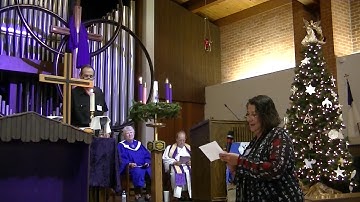 Lighting the first Advent candle