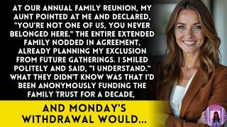 At The Family Reunion, My Aunt Said 'You're Not One Of Us'—So I Cancelled The Trust Fund