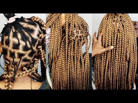 Individual crochet Box Braids, No conrows