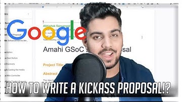 GSoC: How to Write a Kickass Proposal?
