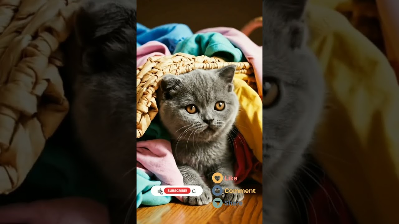 British Shorthair Cat in a Relaxed Mood 