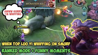 When Top Luo Yi Whiffing on Smurf in Ranked + Funny Moments - Mobile Legends | Luo Yi.exe