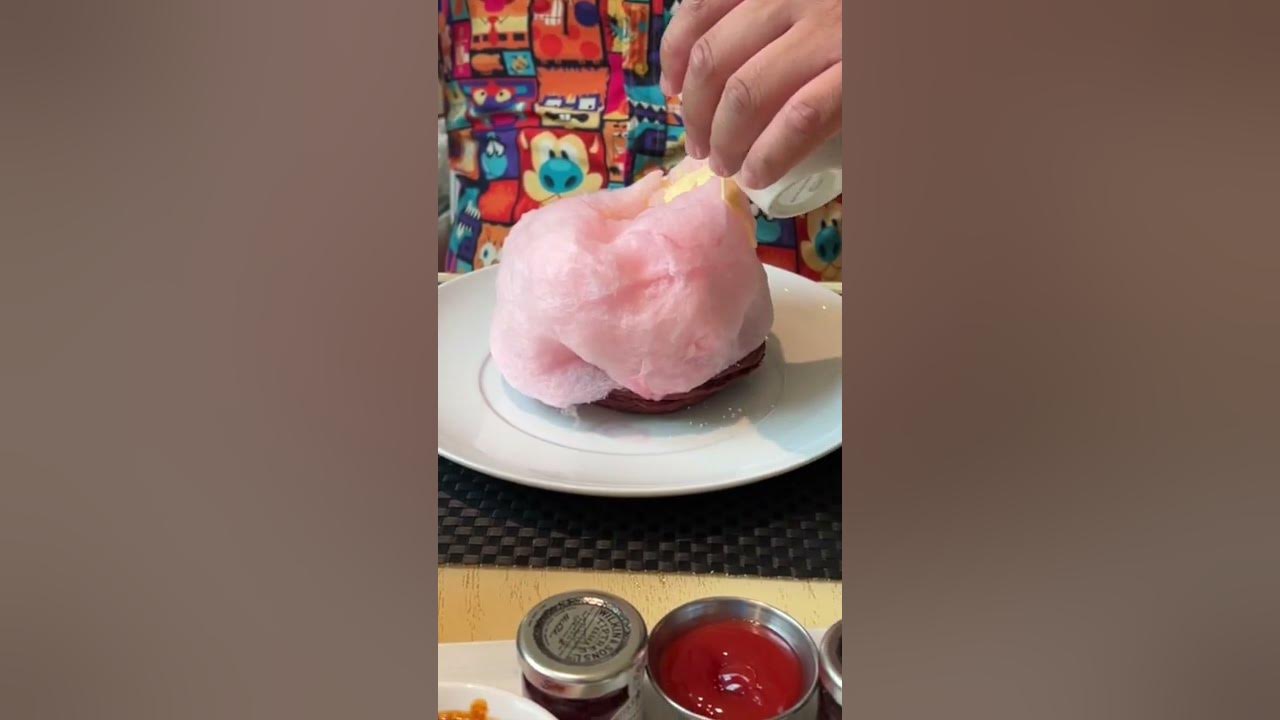 Cotton candy pancakes for brunch on the Las Vegas Strip