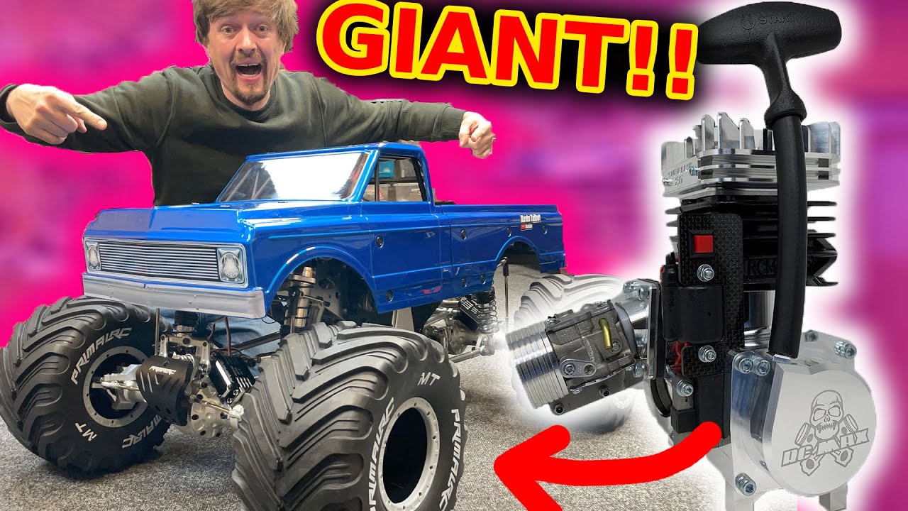 Worlds Biggest RC Car gets Biggest Engine (6x power) - YouTube