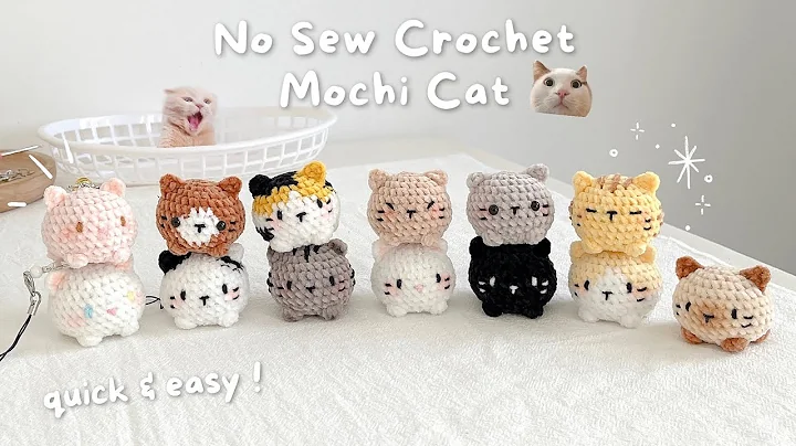 How to Crochet Mochi Cat Keychain ⋆🐾° Beginner-Friendly No Sew Crochet Tutorial l Monua DIY