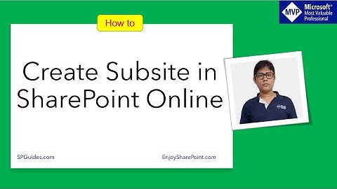 Create subsite in SharePoint Online modern experience