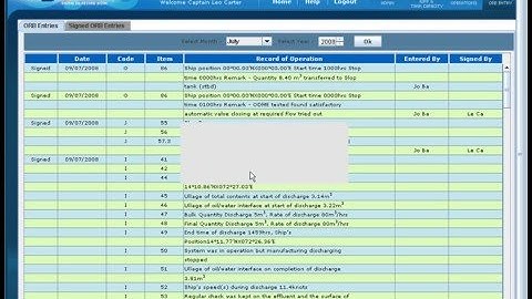 Digital Oil Record Book - View and Approve
