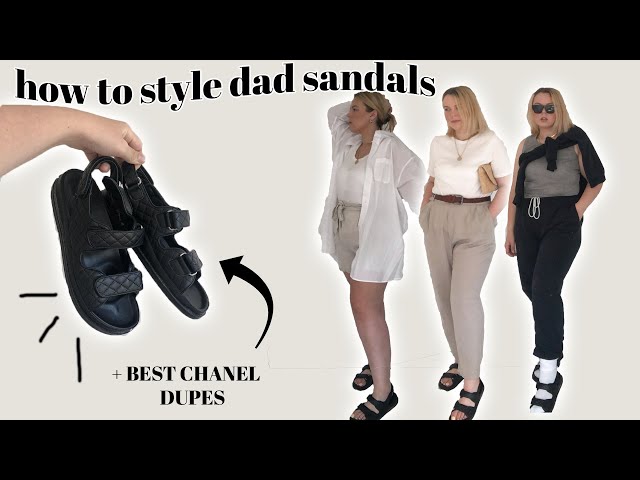 how to style dad sandals + chanel dupes 