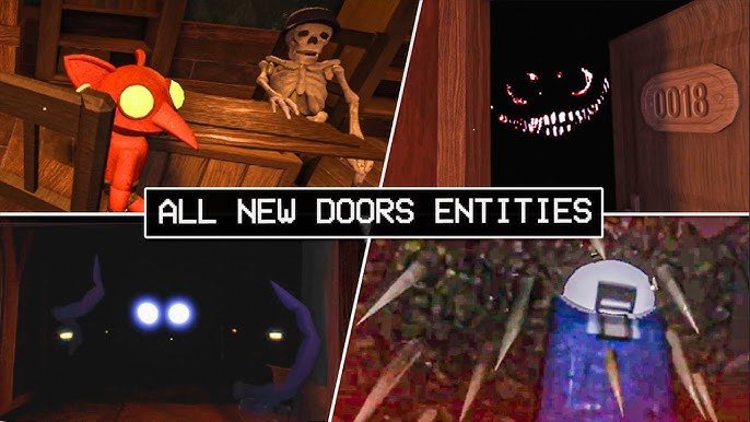 DOORS All Jumpscares + Skeleton Bob, El Goblino, Jeff - New Monsters  Jumpscares (Hotel Update) 