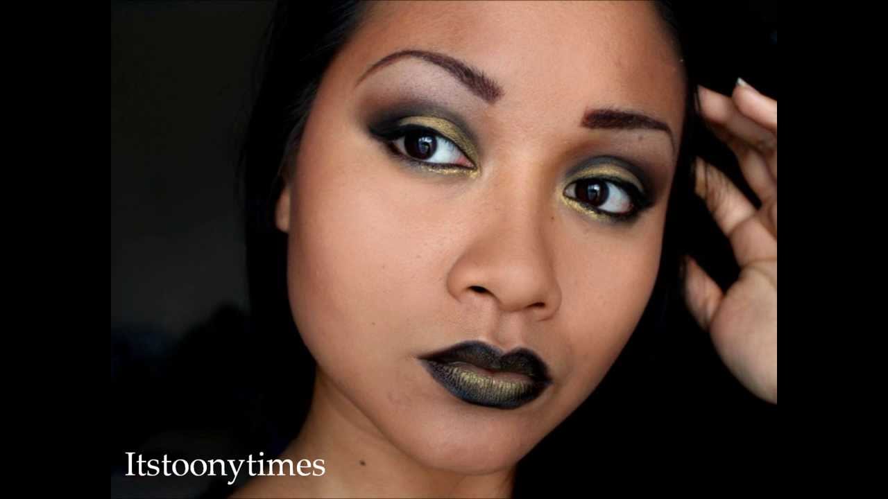 Gothic Sexy Gold And Black Makeup Tutorial YouTube