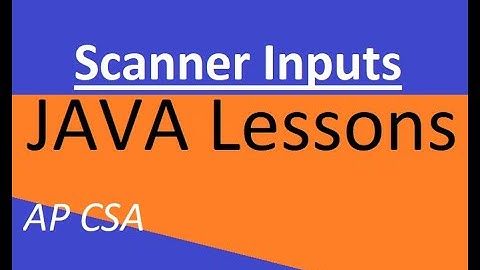 AP CSA Unit 1 Scanner Input