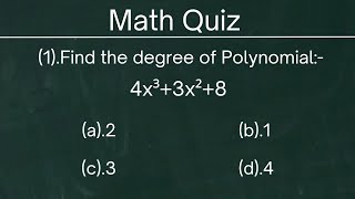Can You Solve 9th Grade Math Polynomials Test | Math Quiz