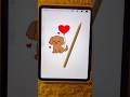 Cuteness on Procreate 🐾 #shorts #shortsfeed #youtubeshorts #digitalart #trending #viral #procreate
