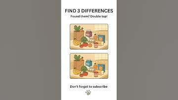 🥦 Grocery Chaos! Find 3 Differences in This Scene! 🍌