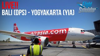 LIVE! Flight Bali (DPS) to Yogyakarta (YIA) AirAsia - Microsoft Flight Simulator 2020 Indonesia screenshot 4