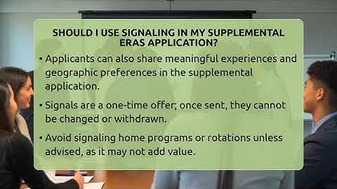 Should I Use Signaling In My Supplemental ERAS Application? - Med School Survival Guide