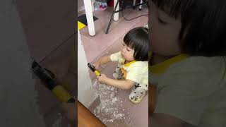 If the child is quiet, he must be acting like a monster. The little master who breaks up the hou