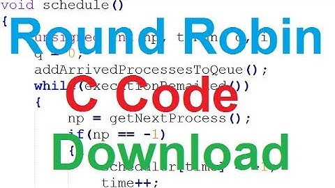 Round Robin C Code (with download)