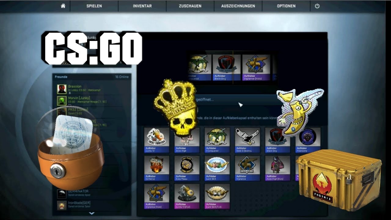 CS:GO Case Opening #01 | Phoenix Cases & Sticker Capsules - YouTube
