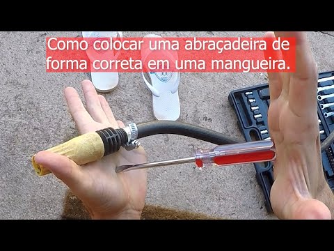 Vídeo: Como você fixa uma braçadeira de mangueira?