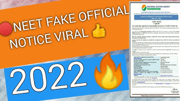#neet2022 New Fake Notice Neet exam!! Viral #neet2022 #neetofficial #neetupdate