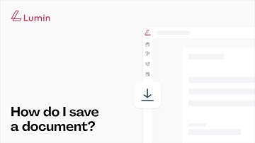 How to save a document in Lumin