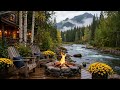 Ultimate Relaxation: Mountain Cabin Ambience with River and Campfire Sounds