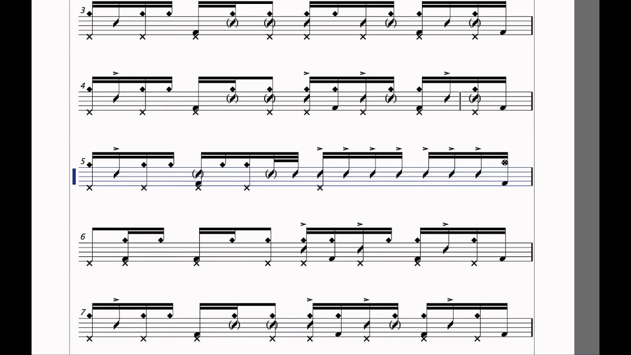 Soul Vaccination Drum Chart