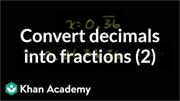 Converting repeating decimals to fractions 2 | Linear equations | Algebra I | Khan Academy