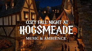Cozy Fall Night at Hogsmeade | 4 Hours Calming Harry Potter Music & Fall Ambience