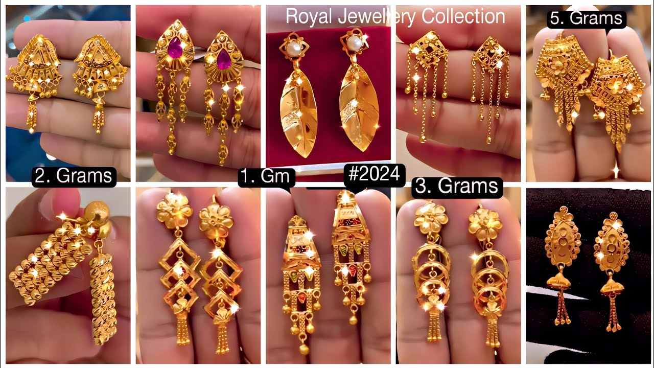 Buy Trendy Gold Design Daily Wear Guaranteed Gold Covering Earrings Online