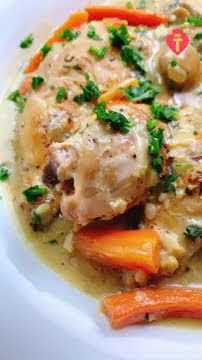 One easy French recipe everyone should know | authentic chicken Fricassee recipe #shorts