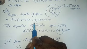 Equation of Sphere which concentric with given sphere