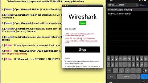 Capture all Mobile TCP&UDP and decrypt TLS  to your Desktop Wireshark