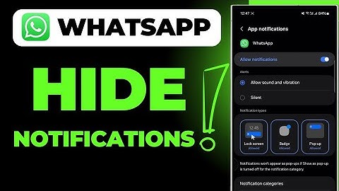 How To Hide WhatsApp Message Content On Lock Screen