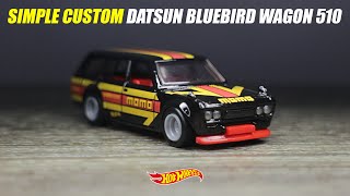 ミニカー Hotwheels Datsun 510 wagon moon custom Datsun Bluebird 510 Wagon Yellow and White 