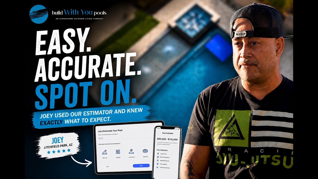 Joey sharing his Build With You Pools pool estimator experience
